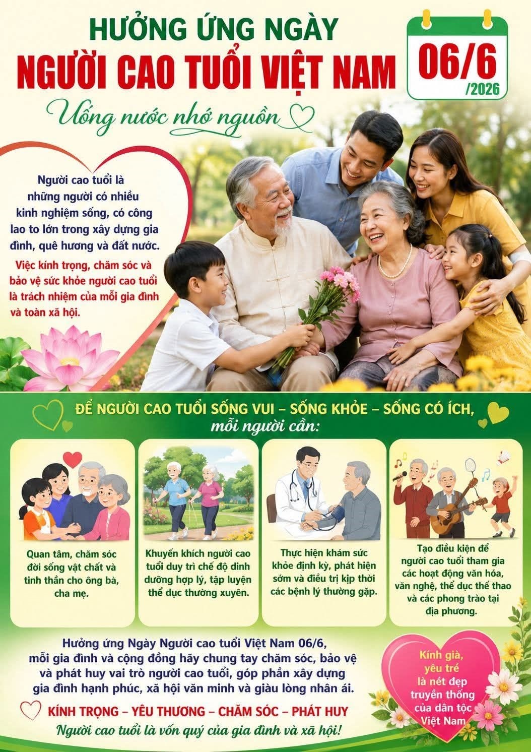 HƯỞNG ỨNG NGÀY TRUYỀN THỐNG NGƯỜI CAO TUỔI VIỆT NAM (06/6)